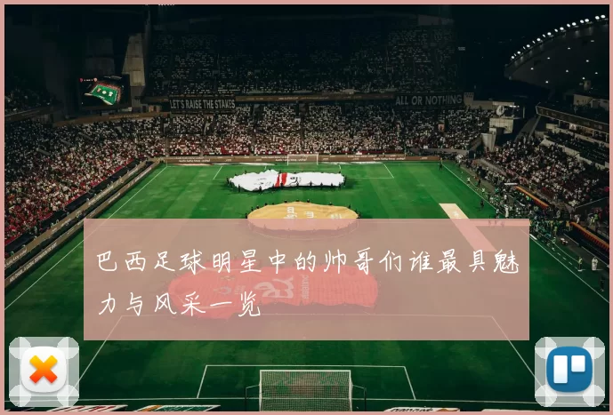 巴西足球明星中的帅哥们谁最具魅力与风采一览
